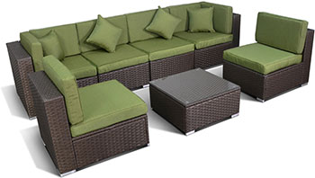 

Комплект мебели Афина, 7 элементов YR 822 BG Brown/Green