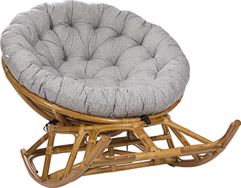 

Кресло-качалка RattanDesign, PAPASAN ROCKER CHAIR МИ на полозьях c подушкой MI-005 цвет Мёд