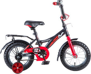 

Велосипед Novatrack, 12'' STRIKE чёрный-красный 123 STRIKE.BKR8