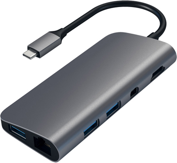 

USB-адаптер Satechi, Aluminum Type-C Multimedia Adapter серый космос (ST-TCMM8PAM)