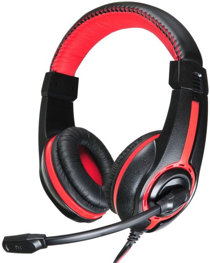 

Наушники с микрофоном Oklick HS-L200 черный/красный 2.2м накладные оголовье (359484)