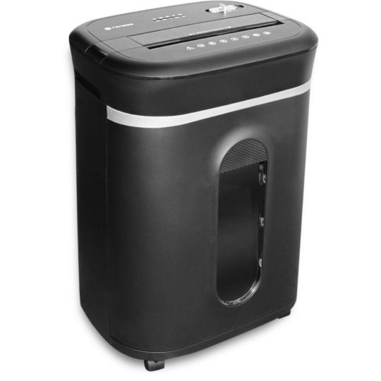 

Уничтожитель бумаги (шредер) Heleos УМ28-4 черный/серебристый (секр.P-4) фрагменты 17лист. 28лтр. скрепки скобы пл.карты CD