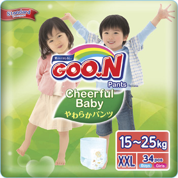 

Подгузники-трусики Goo.N Cheerful Baby XXL (15-25 кг) 34 шт.