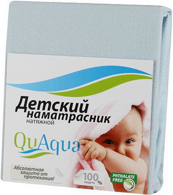 Наматрасник QuAqua Caress 65х125 голубой (690924)