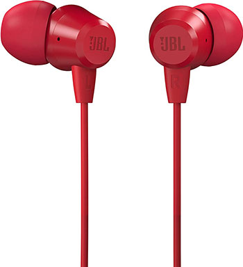 

Наушники проводные JBL C50HI RED красный
