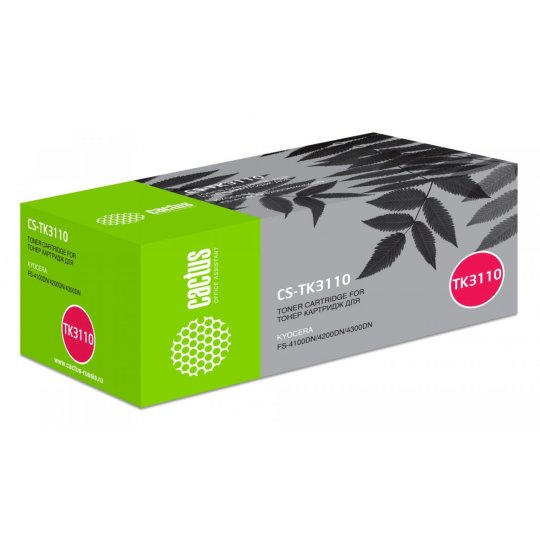 

Картридж лазерный Cactus CS-TK3110 TK-3110 черный (15500стр.) для Kyocera Ecosys FS-4100DN/4200DN/4300DN