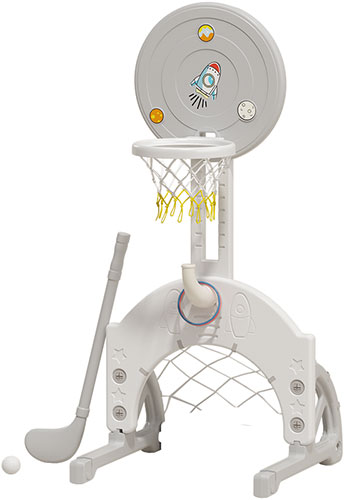 

Баскетбольная стойка Unix Kids, Space Grey, PPBSGRY, Белый/серый