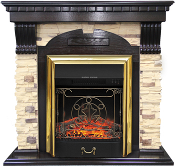 Каминокомплект Royal Flame Dublin арочный сланец с очагом Majestic FX BR (темный дуб) 56211164923896 каминокомплект royal flame dallas с очагом majestic bl тем дуб