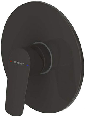 Изображение товара Смеситель для душа Bravat Rhein PB8429564BW-ENG 1-функциональный черный
