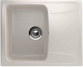 Изображение товара Кухонная мойка Ulgran U-201 белая искусственный мрамор врезная 47x58 см