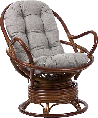 

Кресло-качалка RattanDesign, SWIVEL ROCKER МИ с подушкой MI-002 цвет Коньяк