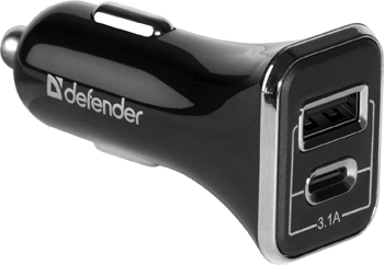 

Автомобильный адаптер Defender, UCC-33 USB Type-C 5V/3.1А кабель (83835)