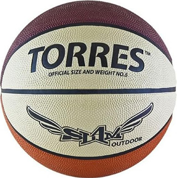 

Мяч Torres, Slam р. 5 резина бежево-бордово-оранж B00065