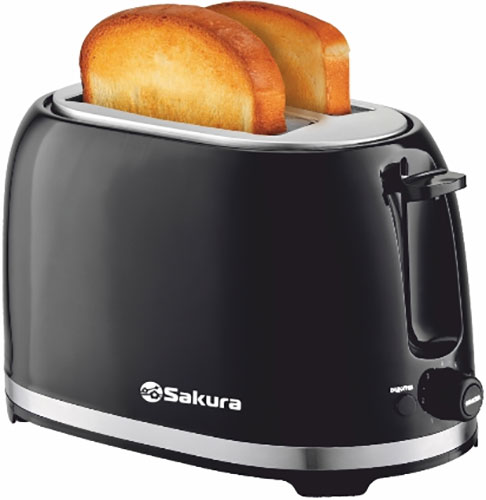 Изображение товара Тостер Sakura SA-7610BK 2 отделения, автоматическая защита, регулировка Изображение товара Тостер Sakura SA-7610BK 2 отделения, автоматическая защита, регулировка