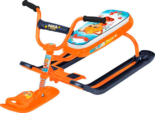 

Снегокат Ника джамп, с лисенком (СНД1/Л2), Оранжевый с рисунком