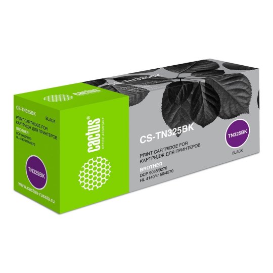 

Картридж лазерный Cactus CS-TN325BK TN-325BK черный (4000стр.) для Brother DC- 9055/9270/HL-4140/4150/4570