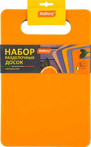 Набор разделочных досок  Mallony ARCOBALENO, 5 штук, 19х29см (985242)