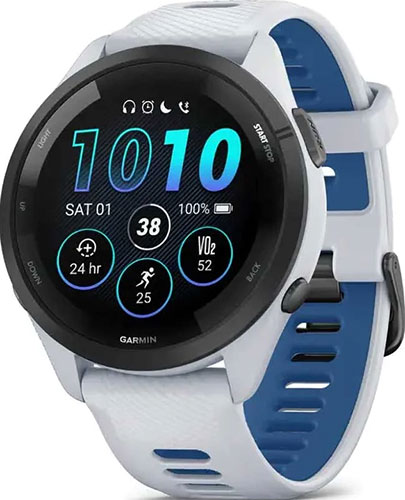 фото Часы garmin forerunner 265 music, whitestone/tidal blue