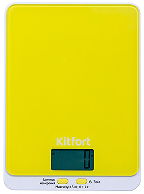 Кухонные весы Kitfort КТ-803-4 желтые кухонные гарнитуры желтые