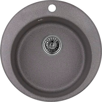 Изображение товара Кухонная мойка EMAR EMQ-1475.C антрацит кварцевая врезная 475 мм