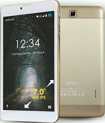 

Планшет Ginzzu, GT-7110 золотистый