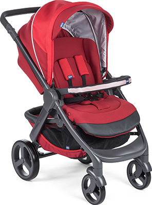 Коляска Chicco 2 в 1 Stylego Up Crossover Red Passion (люлька и прогулочный блок) коляски 3 в 1 verdi faster modern 3 в 1