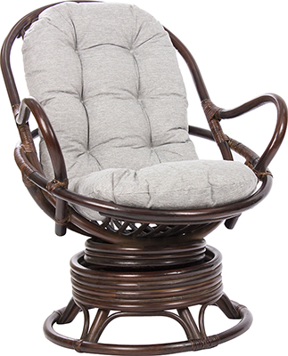 

Кресло-качалка RattanDesign, SWIVEL ROCKER МИ с подушкой MI-002 цвет Орех