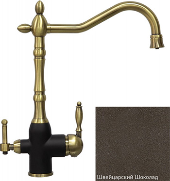 

Кухонный смеситель Zigmund & Shtain 1900B ШВЕЙЦ.ШОКОЛАД, Швейцарский шоколад