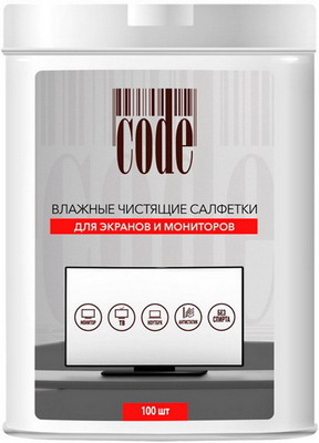 Влажные салфетки для экранов Code