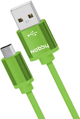 USB кабель Nobby Practic microUSB 1 м 2А DT-005 зеленый 0204NB-005-001 переходник bb 001 001 usb c microusb черный