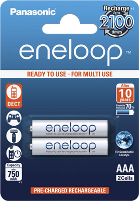

Аккумулятор Panasonic Eneloop AAA 750 2BP (BK-4MCCE/2BE)