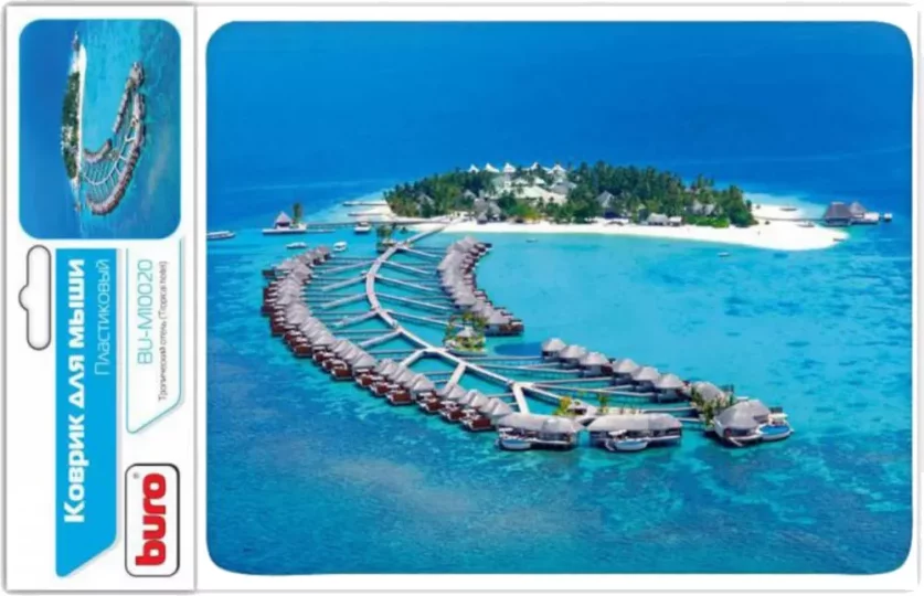 

Коврик для мышек Buro BU-M10020 Мини рисунок/тропический отель 230x180x2мм