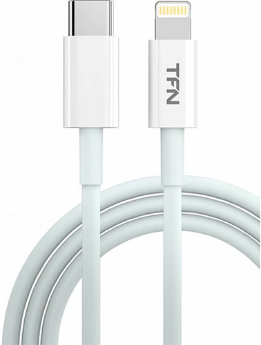 фото Дата-кабель tfn usb - lightning tpe, 1 м, белый (tfntfn-cligc1mtpewh)