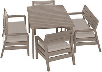 

Комплект мебели Allibert, Delano Set with Lima table 160 капучино 17205371