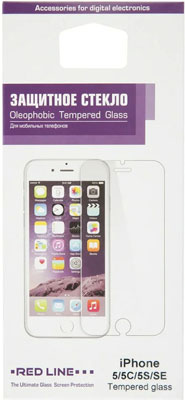 

Защитное стекло Red Line, iPhone 5/5C/5S/SE tempered glass