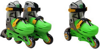

Детские роликовые коньки Moby Kids, 2в1 защита шлем пласт. р.27-29