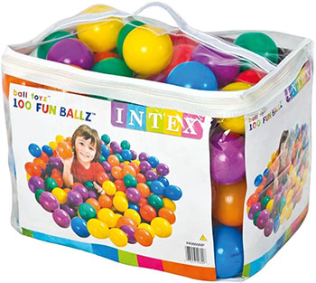 Пластиковые мячи для игровых центров Intex от 2 лет 8 см 100шт 49600