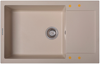 

Кухонная мойка Zigmund & Shtain Rechteck 780.490 МОЛОД.ШАМП, Бежевый
