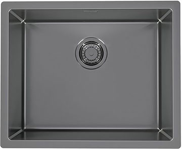 Кухонная мойка Alveus QUADRIX MONARCH 50 ANTHRACITE 550X450X200 с выпуском без сифона (1103383)