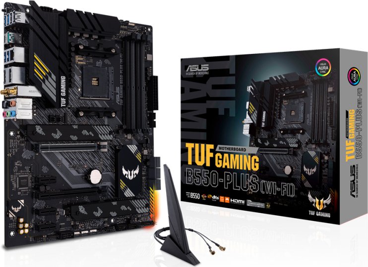 

Материнская плата Asus TUF GAMING B550-PLUS WIFI II (AM4, ATX), Черный