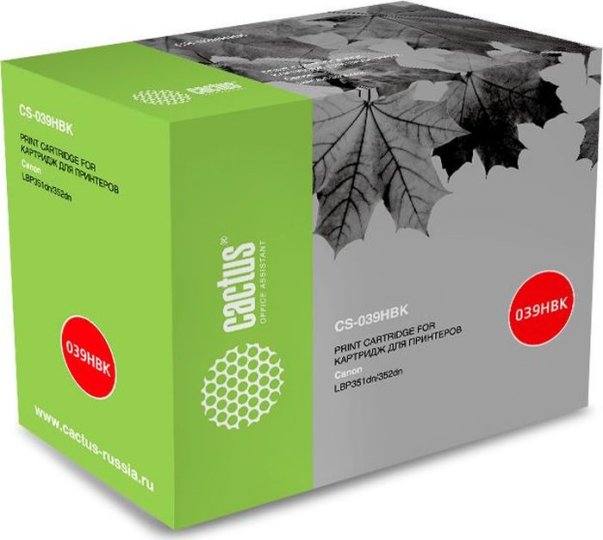 

Картридж лазерный Cactus CS-039HBK 039 H черный (25000стр.) для Canon LBP 351x i-Sensys /352x i-Sensys