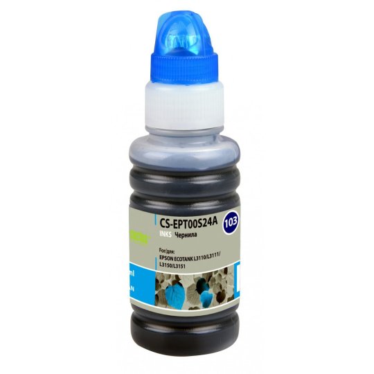 

Чернила Cactus CS-EPT00S24A 103C голубой 70мл для Epson L1110 Ecotank/L3100/L3101/L3110/L3150/L3151