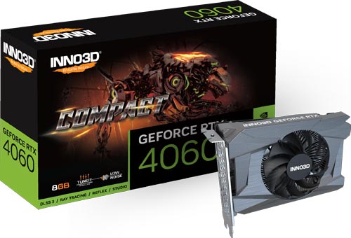 фото Видеокарта inno3d geforce rtx 4060 compact 8gb (n40601-08d6-173050n)