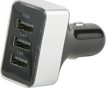 Автомобильное зарядное устройство Red Line Tech 3 USB (модель АС-13)  черный