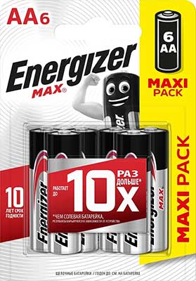 Батарейка Energizer AA Max (6шт.) E301533803