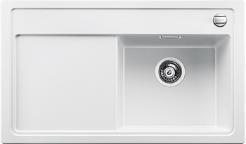 

Кухонная мойка Blanco, 523795 ZENAR 45 S-F (чаша справа) SILGRANIT белый с кл.-авт. InFino