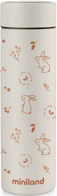 Детский термос для еды и жидкостей Miniland Natur Thermos Bunny зайчик 450 мл 89263 термос thermos jns 450 450ml pink jns 450 p