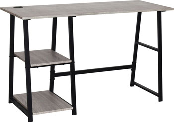 Стол на металлокаркасе Brabix LOFT CD-006 2 полки цвет дуб антик 641225 стеллаж brabix loft sh 003 ш600 г350 в1500мм 5 полок цвет дуб антик 641235