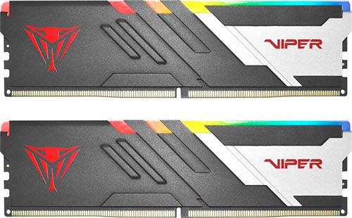 

Оперативная память Patriot Memory DDR5 32GB (2x16GB) 7400MHz Viper Venom RGB (PVVR532G740C36K), Черный/серебристый