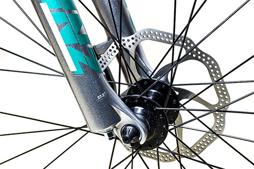 Велосипед женский горный Stark Viva 272 HD рама 16 серебристый металликмятный HQ-0014221